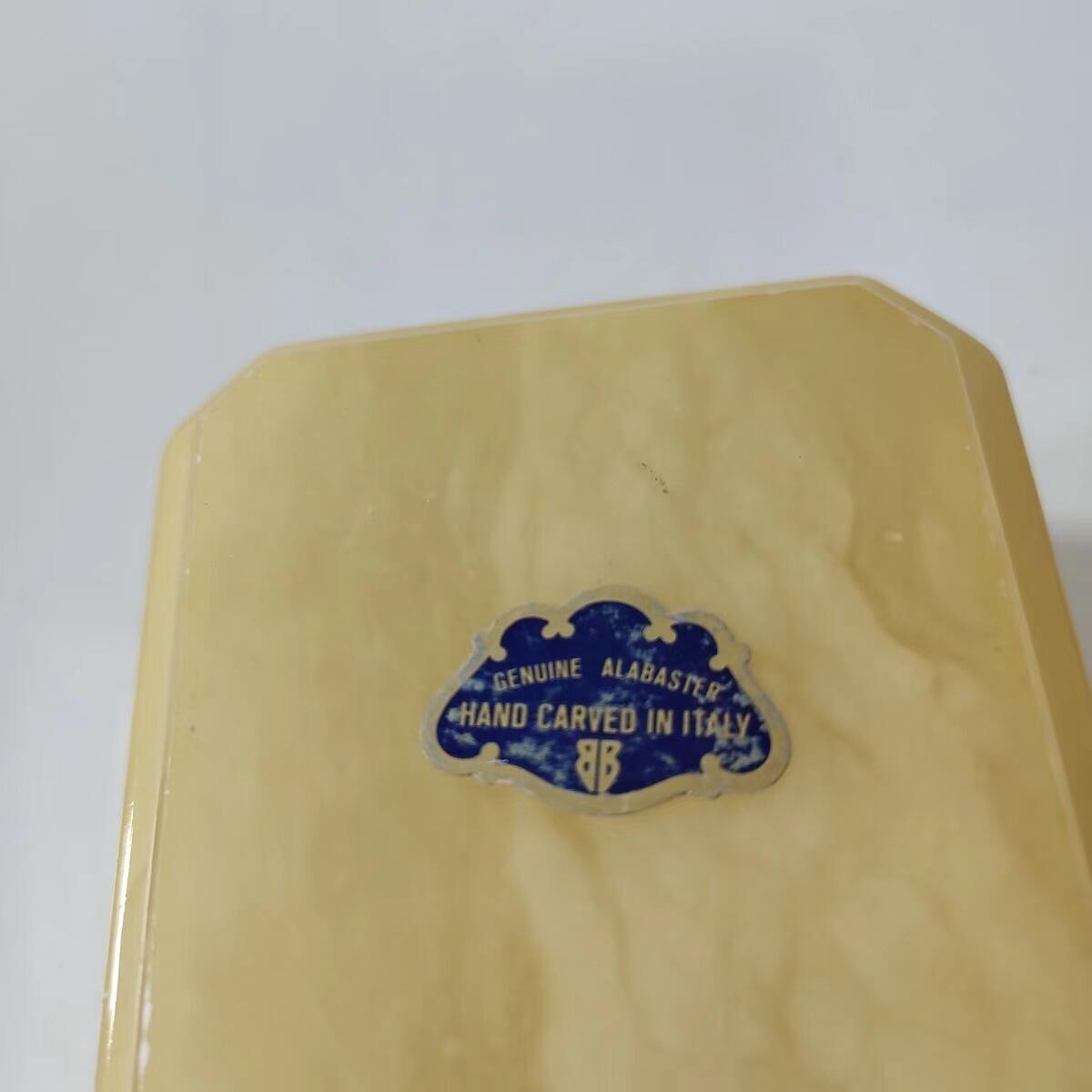 意大利Domain天然石玫瑰图案首饰盒饰品盒，尺寸11x7x4.5厘米，品相如图，500包快递