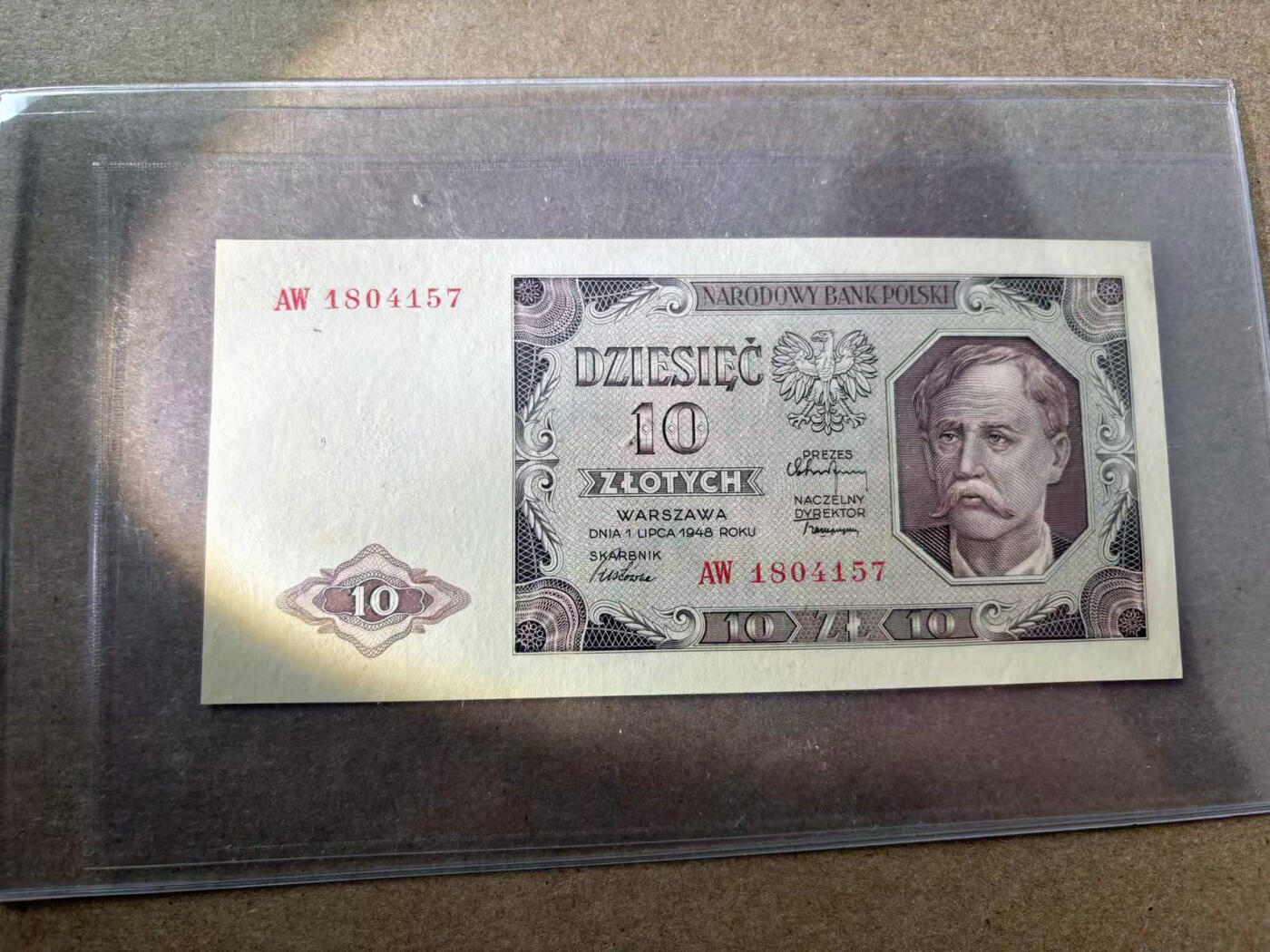 【Blue Auction】✨世界纸币精拍第560期【精】 波兰 1948年10兹罗提 UNC-