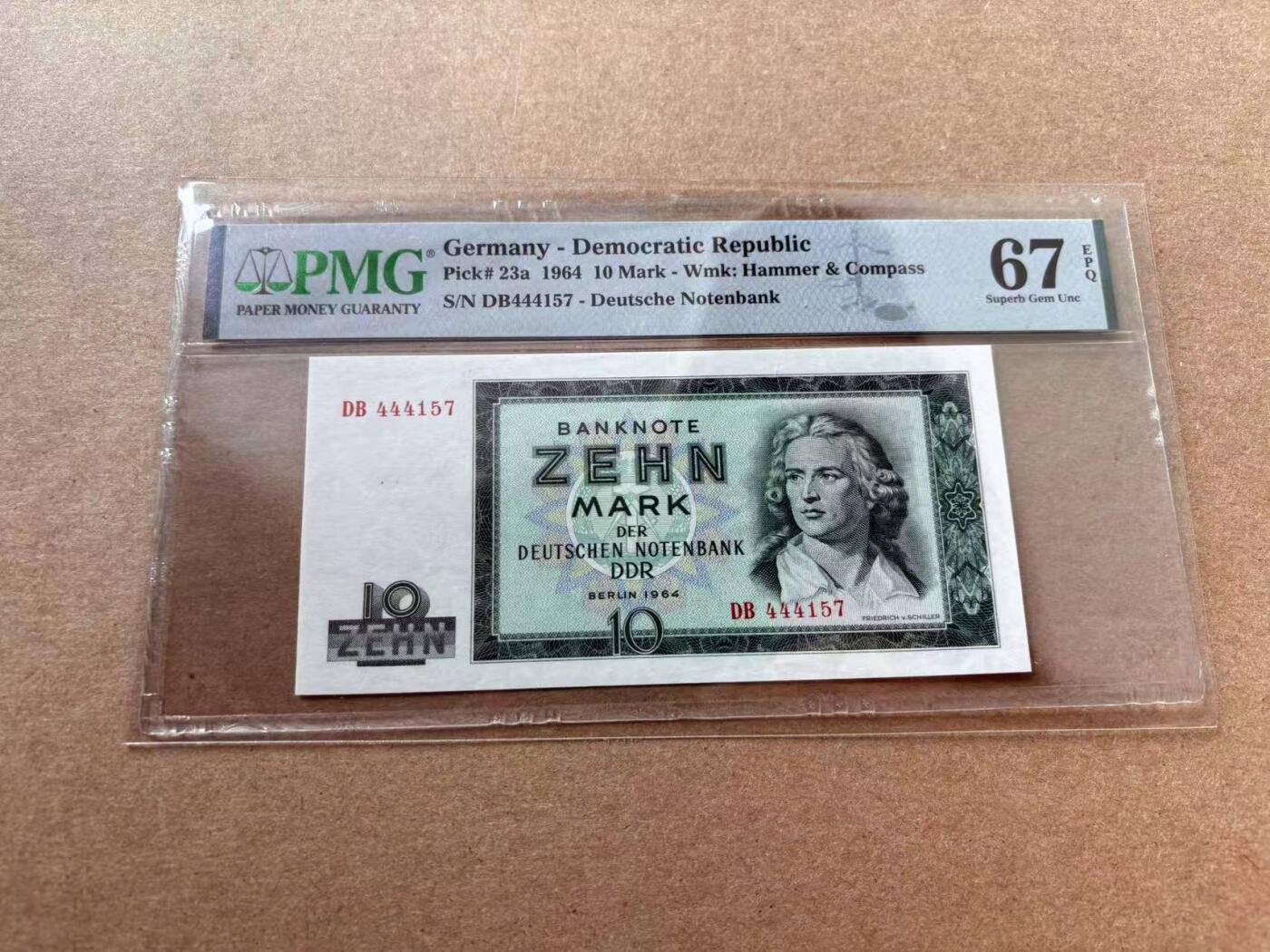【Blue Auction】✨世界纸币精拍第560期【精】 德国 1964年10马克PMG67EPQ 高分