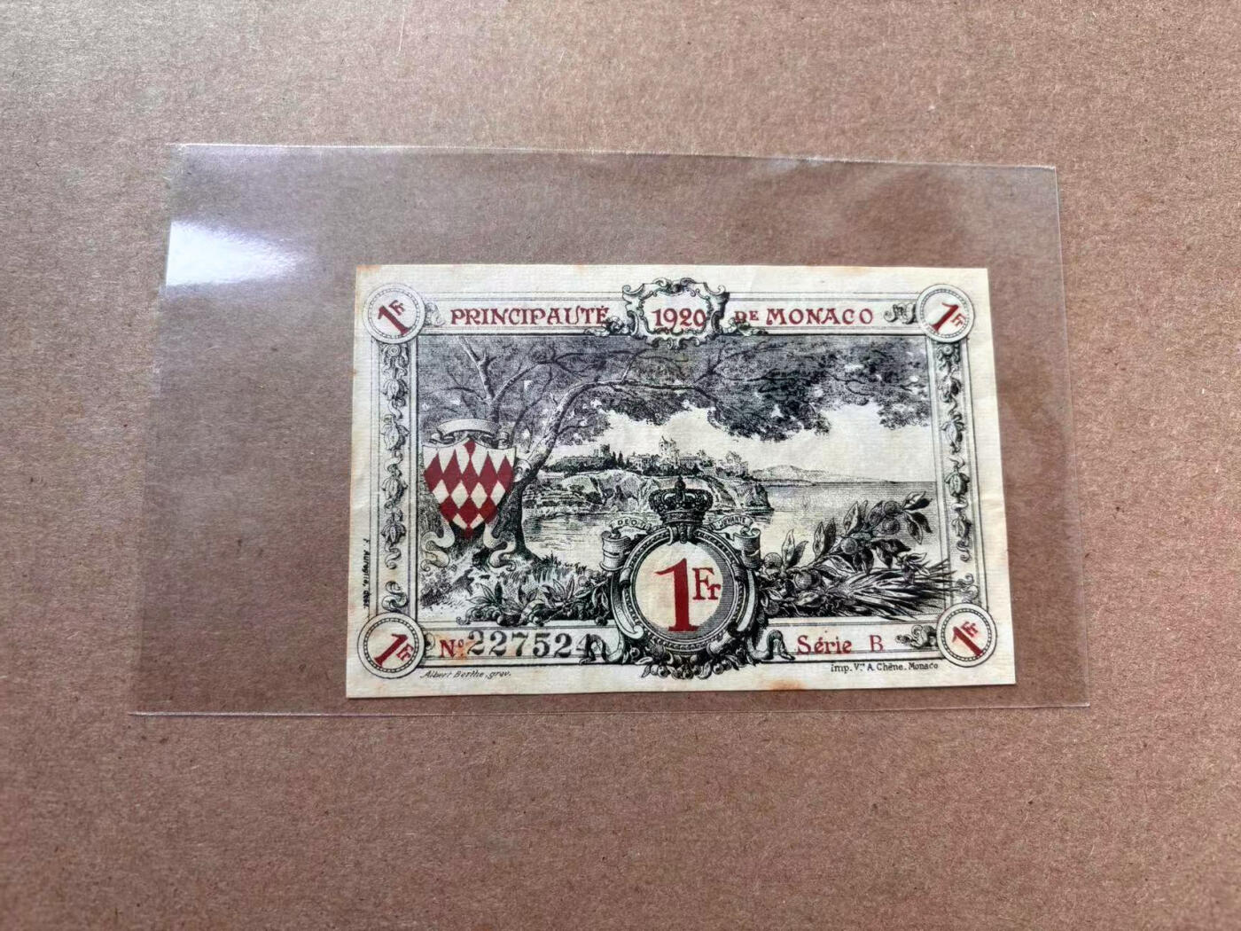 【Blue Auction】✨世界纸币精拍第560期【精】 摩纳哥 1920年1法郎 品相如图