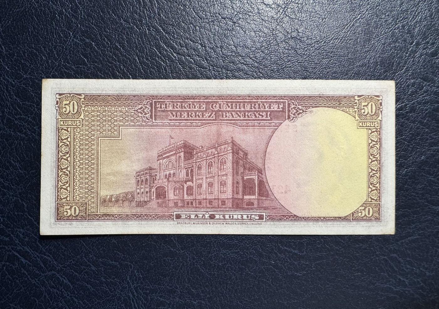 收藏联盟Quantum Auction 第383期拍卖  土耳其1930年50库鲁 品相UNC-   BWC作品