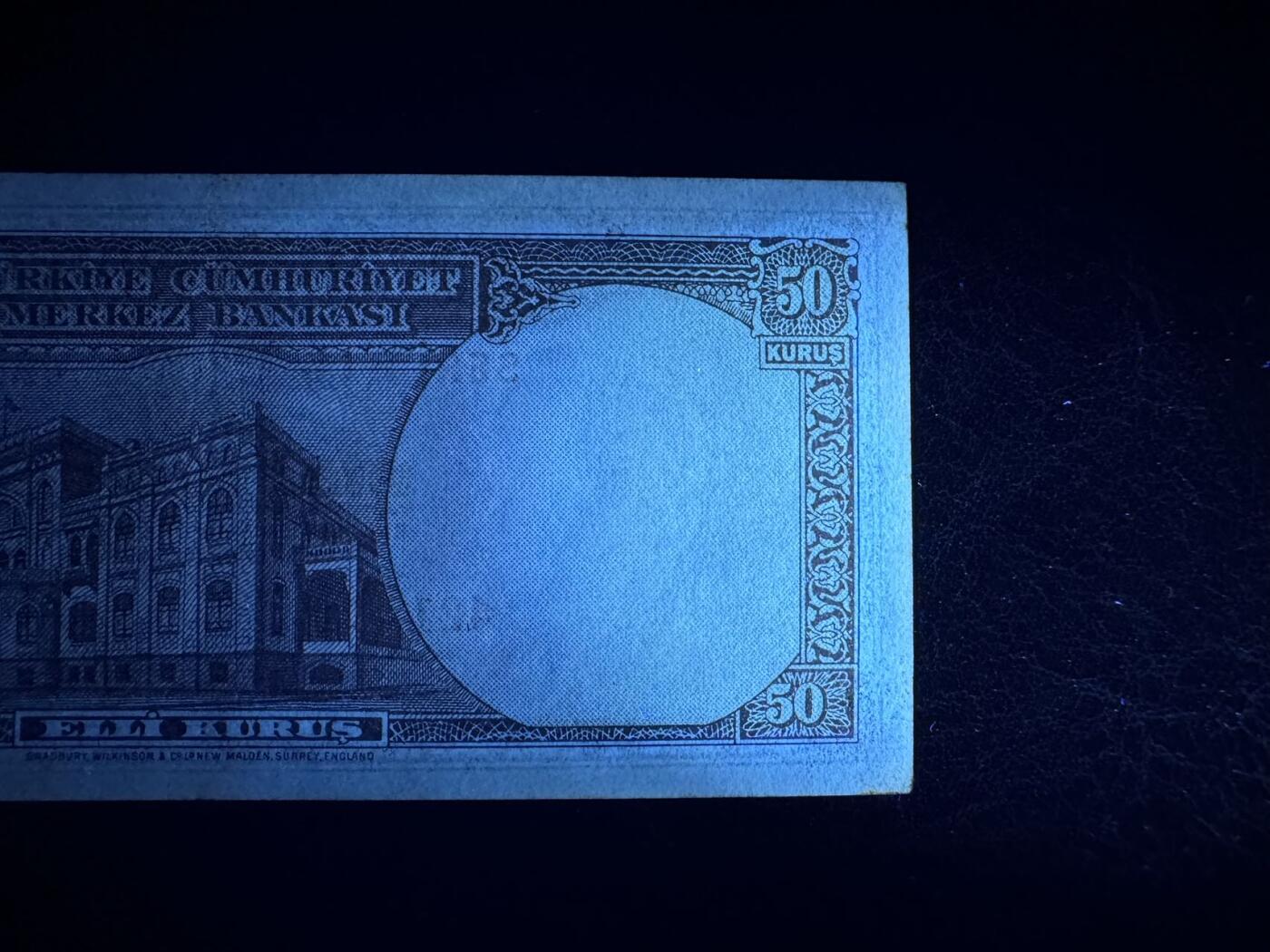 收藏联盟Quantum Auction 第383期拍卖  土耳其1930年50库鲁 品相UNC-   BWC作品