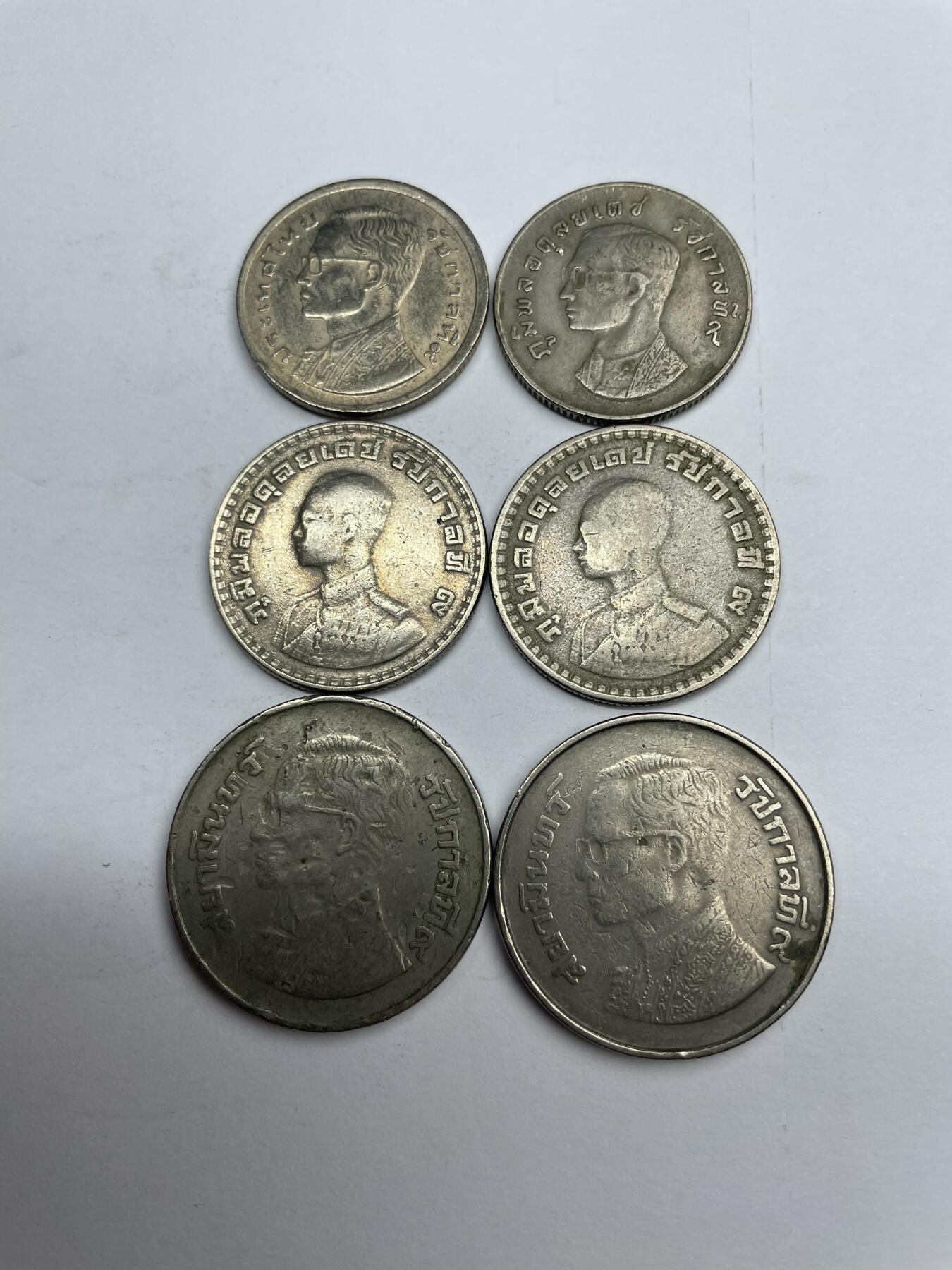 每日一拍，2024年集古藏今外币拍卖第十六期-第5场—（总第155拍），可以寄存60天，满160元包邮。 泰国6枚02