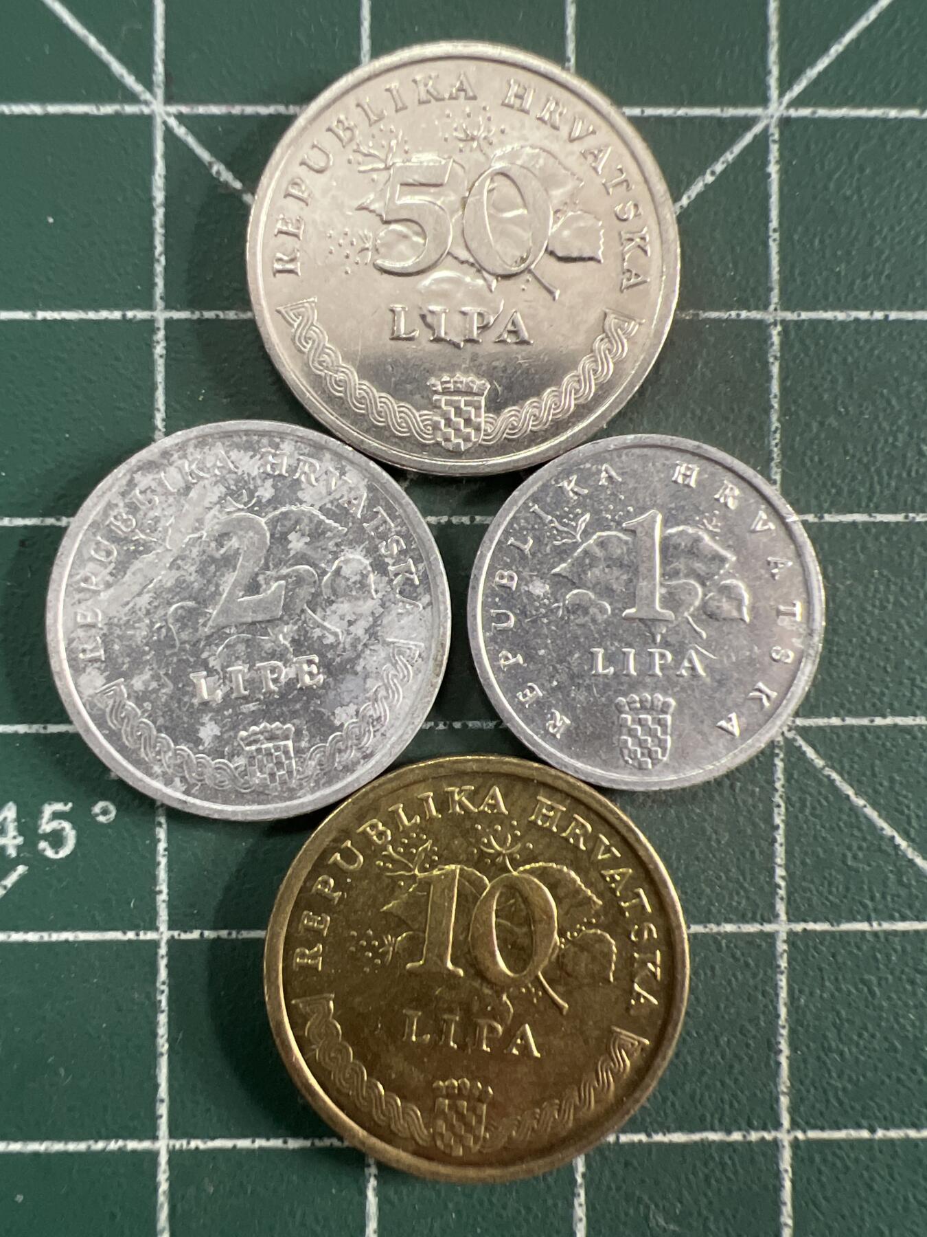 第754期  硬币专场 （无押金，捡漏，全场50包邮，偏远地区除外，接收代拍业务，本店十天发一次货） 克罗地亚 4枚