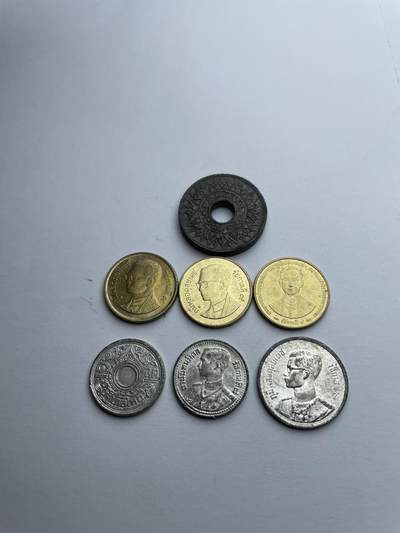 每日一拍，2024年集古藏今外币拍卖第十六期-第5场—（总第155拍），可以寄存60天，满160元包邮。 - 泰国各面值7枚