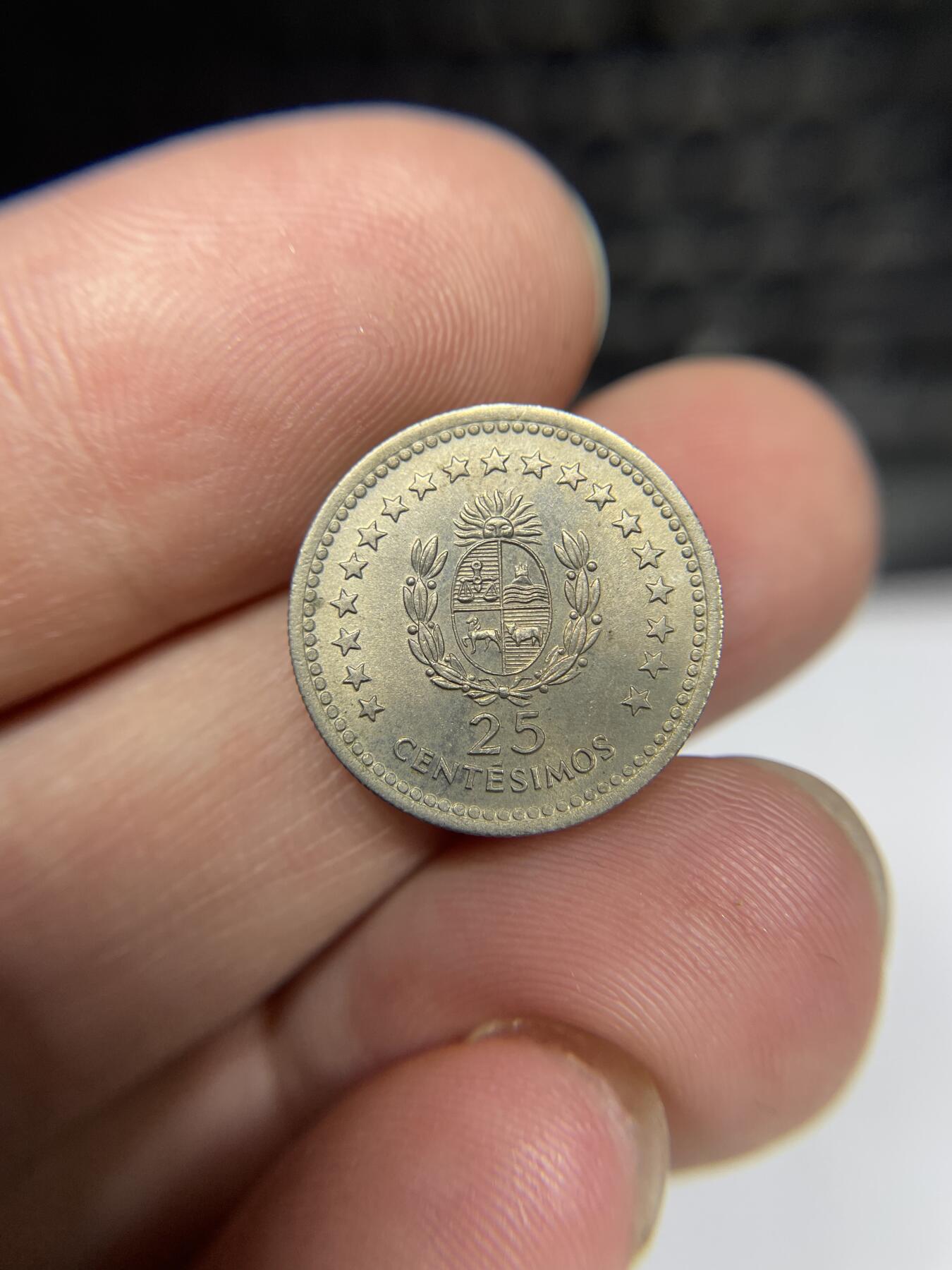 每日一拍，2024年集古藏今外币拍卖第十六期-第4场—（总第154拍），可以寄存60天，满160元包邮。 1960年乌拉圭25分