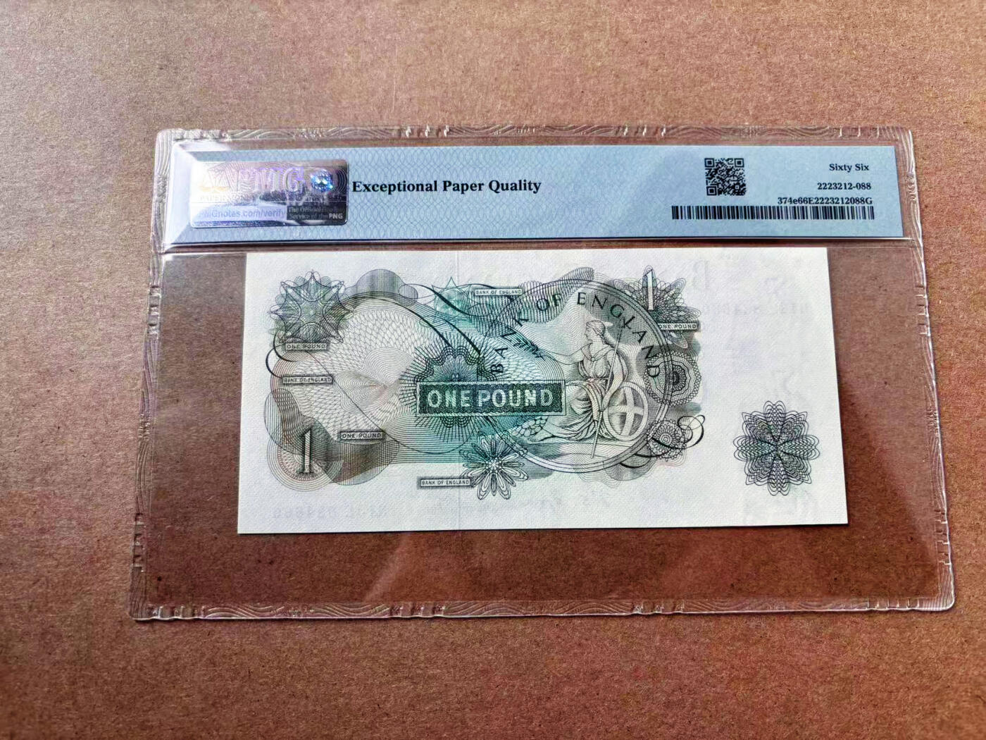 【Blue Auction】✨世界纸币精拍第561期【精】 【p374e】英国1966-70年1镑 PMG66EPQ  