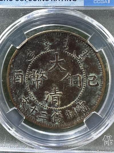 清，宣统大清已酉二十文铜元一枚！ 清，宣统大清已酉二十文铜元一枚！