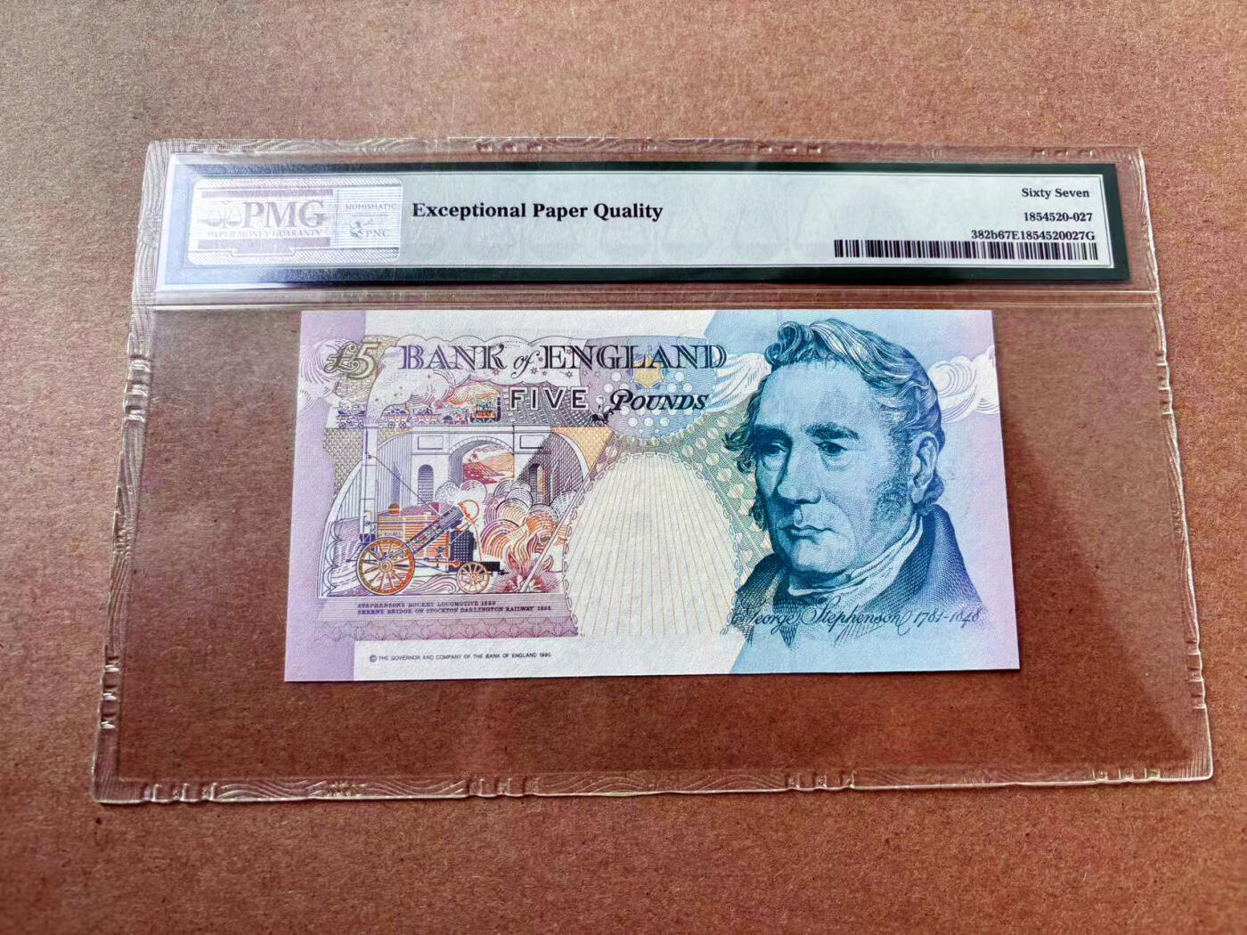 【Blue Auction】✨世界纸币精拍第561期【精】 【p382b】英国 1990年5镑 PMG67EPQ 高分