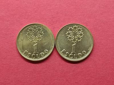 老藏家藏品上世纪外国硬币套币 葡萄牙硬币两枚