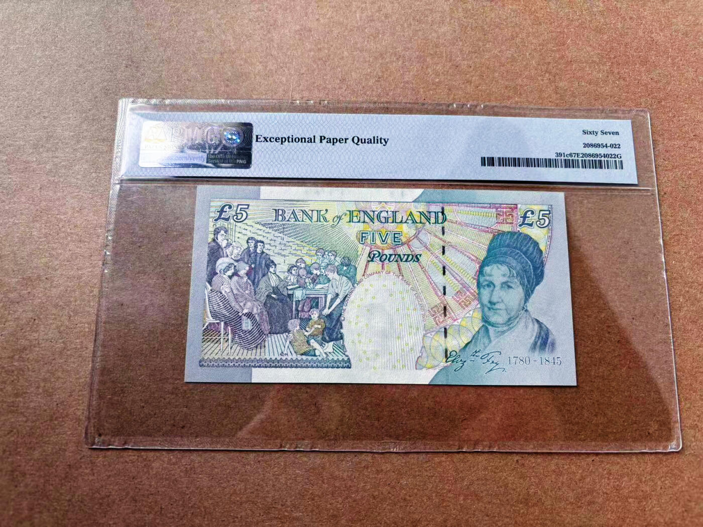 【Blue Auction】✨世界纸币精拍第561期【精】  【p391c】英国 2002年5镑 PMG67EPQ 高分