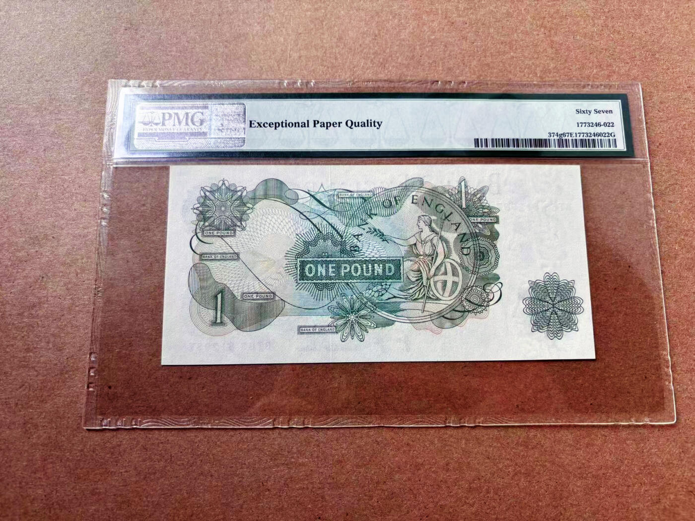【Blue Auction】✨世界纸币精拍第561期【精】 【p374g】英国1970-77年1镑 PMG67EPQ 高分