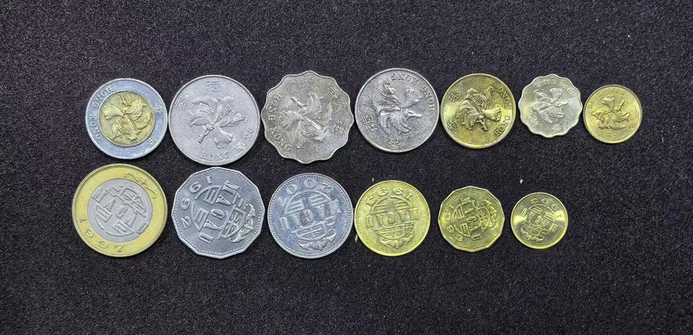北京马甸外国币专卖微拍第128期，外国非贵金属纪念币，流通币专场，陆续上新，欢迎关注 香港，澳门2套