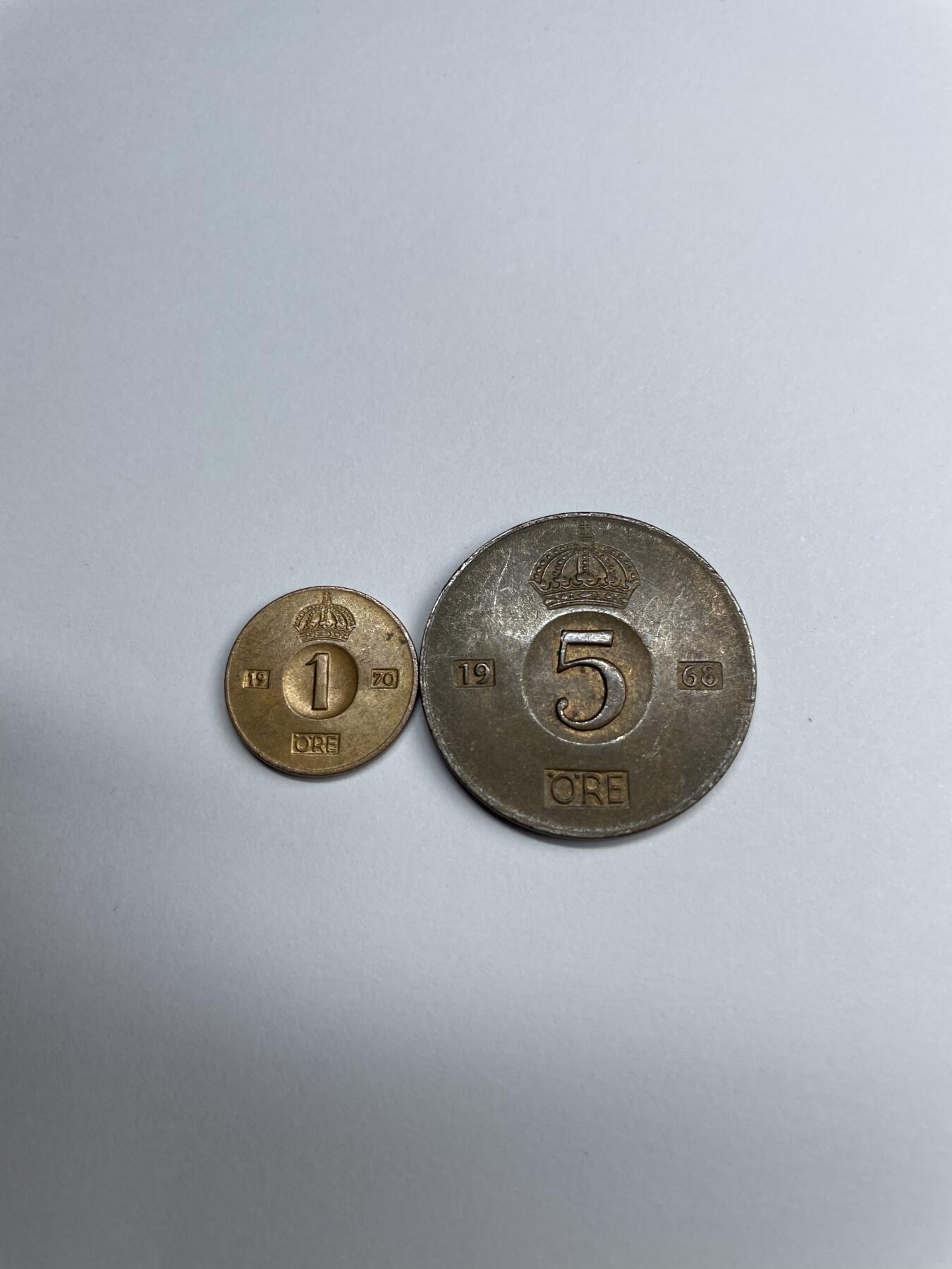 每日一拍，2024年集古藏今外币拍卖第十六期-第5场—（总第155拍），可以寄存60天，满160元包邮。 瑞典2枚