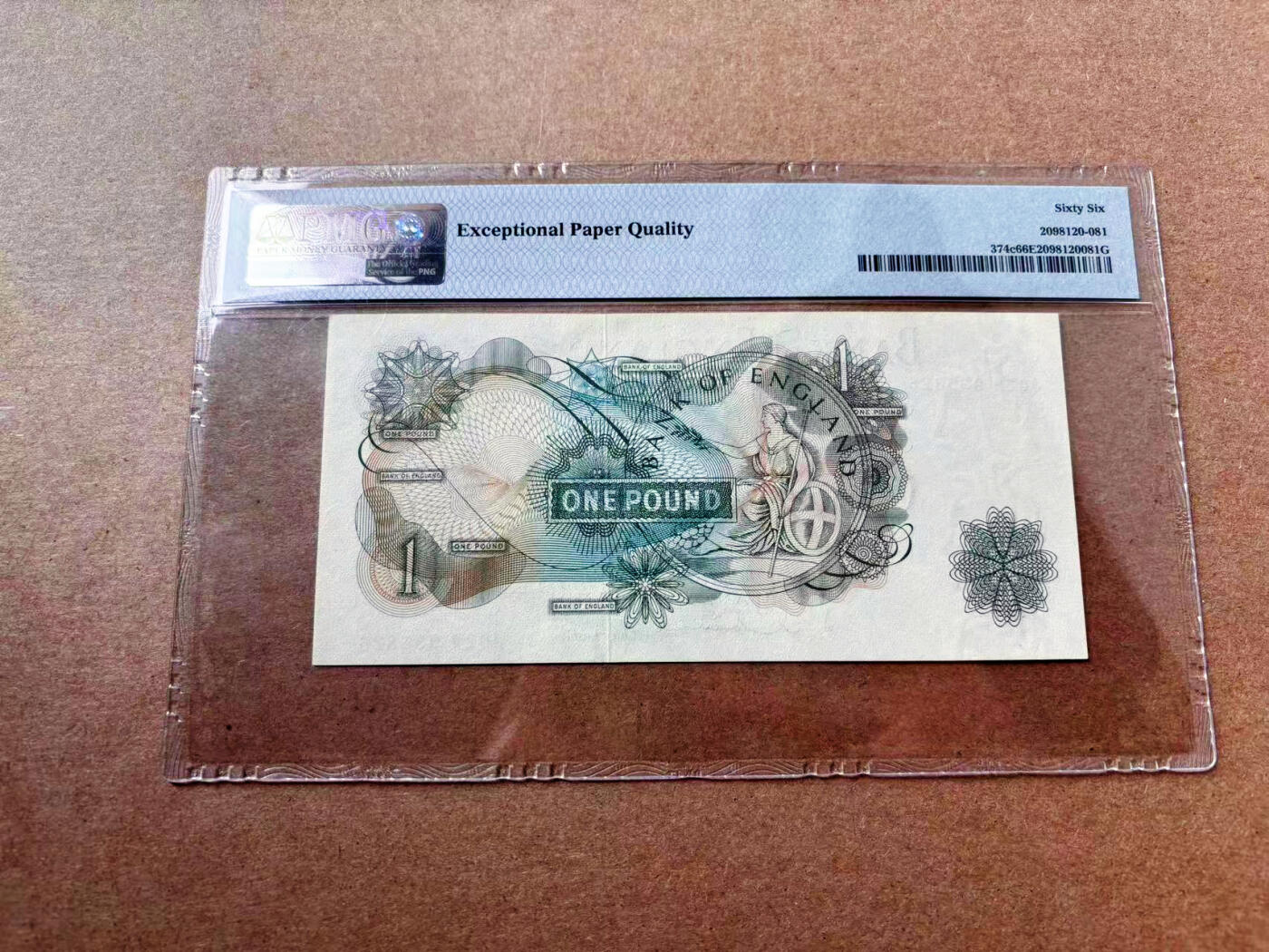 【Blue Auction】✨世界纸币精拍第561期【精】 【p374c 无47】英国1962-66年1镑 PMG66EPQ  