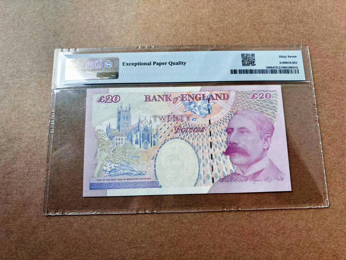 【Blue Auction】✨世界纸币精拍第561期【精】 【p390b】英国 1999年20镑 PMG67EPQ 高分