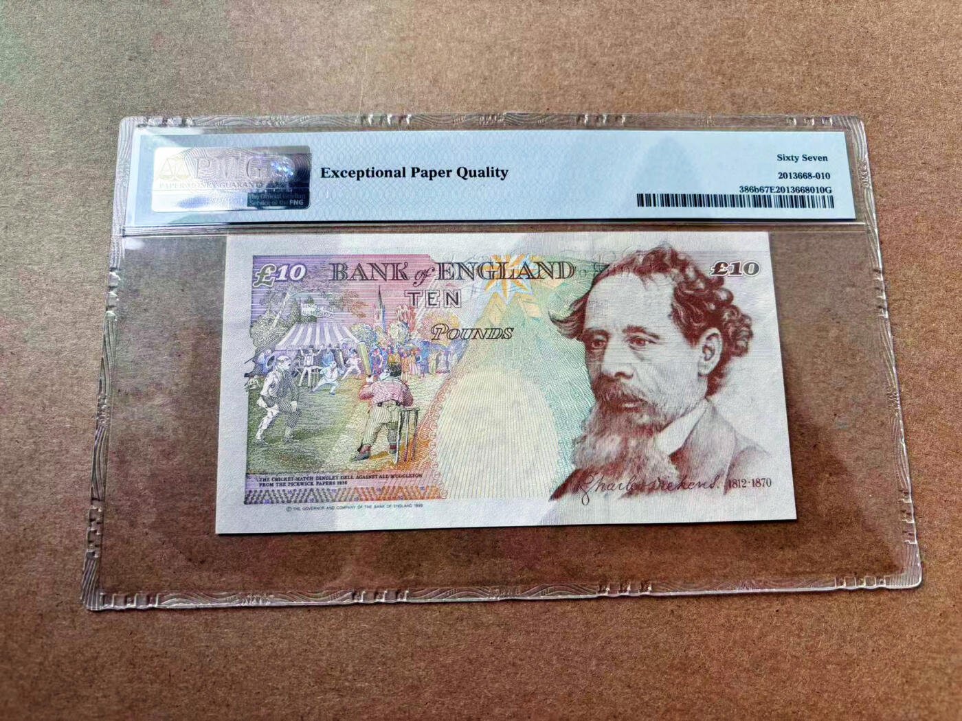 【Blue Auction】✨世界纸币精拍第561期【精】 【p386b】英国1993年10镑 PMG67EPQ 高分