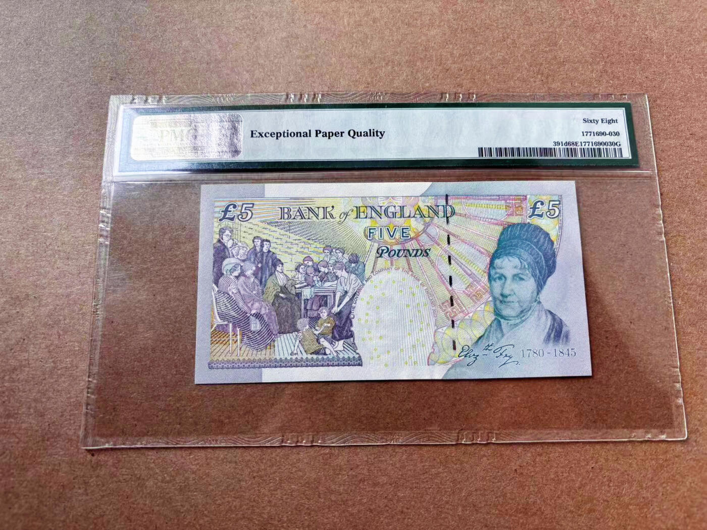 【Blue Auction】✨世界纸币精拍第561期【精】 【p391d 1111狮子号】英国 2002年5镑 PMG68EPQ 超高分