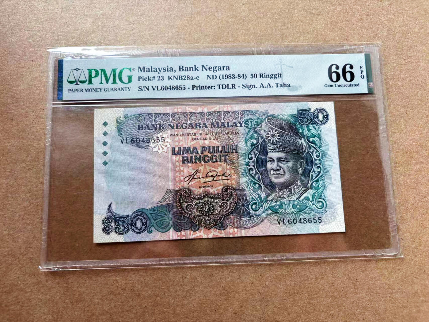【Blue Auction】✨世界纸币精拍第561期【精】 马来西亚 1983-84年50林吉特 PMG66EPQ 