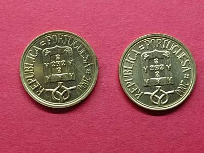 老藏家藏品上世纪外国硬币套币 葡萄牙硬币两枚