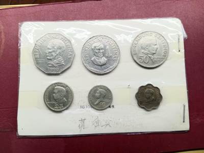 老藏家藏品上世纪外国硬币套币 菲律宾硬币一套六枚
