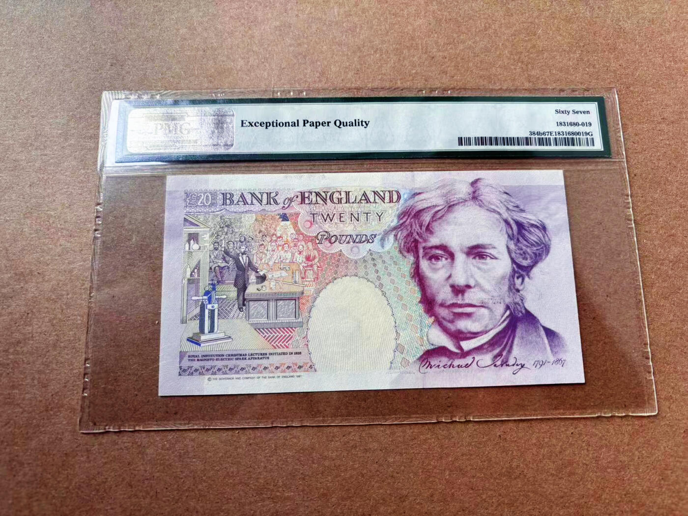 【Blue Auction】✨世界纸币精拍第561期【精】 【p384b】英国 1991年20镑 PMG67EPQ 高分