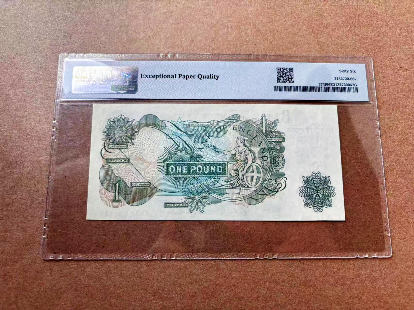 【Blue Auction】✨世界纸币精拍第561期【精】 【p374f】英国1966-70年1镑 PMG66EPQ  