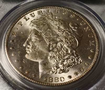紫瑗钱币——第552期 - 美国 1880年 S版 摩根 1美元 银币 PCGS MS64 老盒