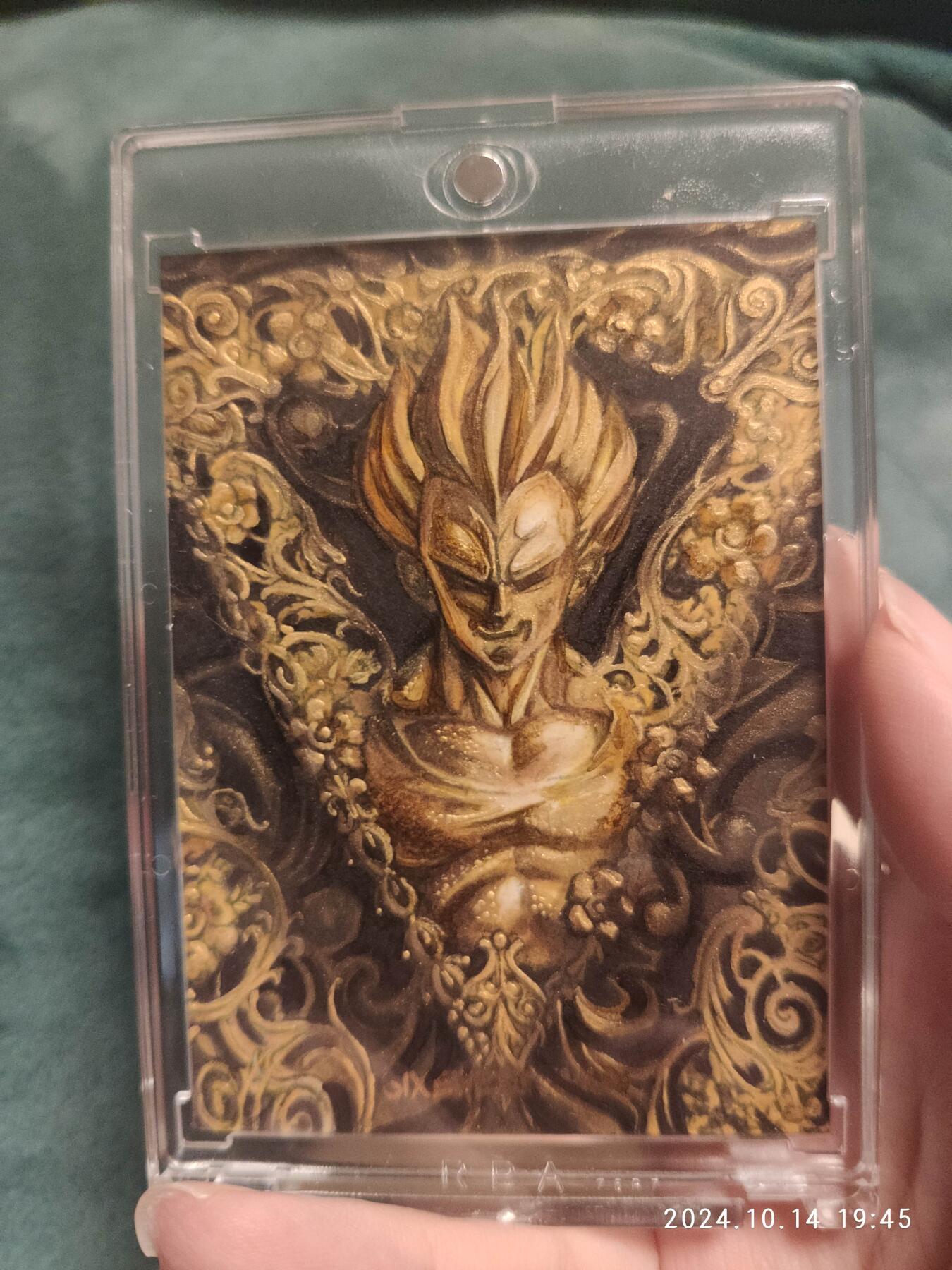 龍虎8 ）（周二晚上开拍，周六晚上20：30结拍） 手绘卡ᴿ 黄金贝吉塔 画师：重蒴权利 1/1（签字有摩擦，介意勿拍）