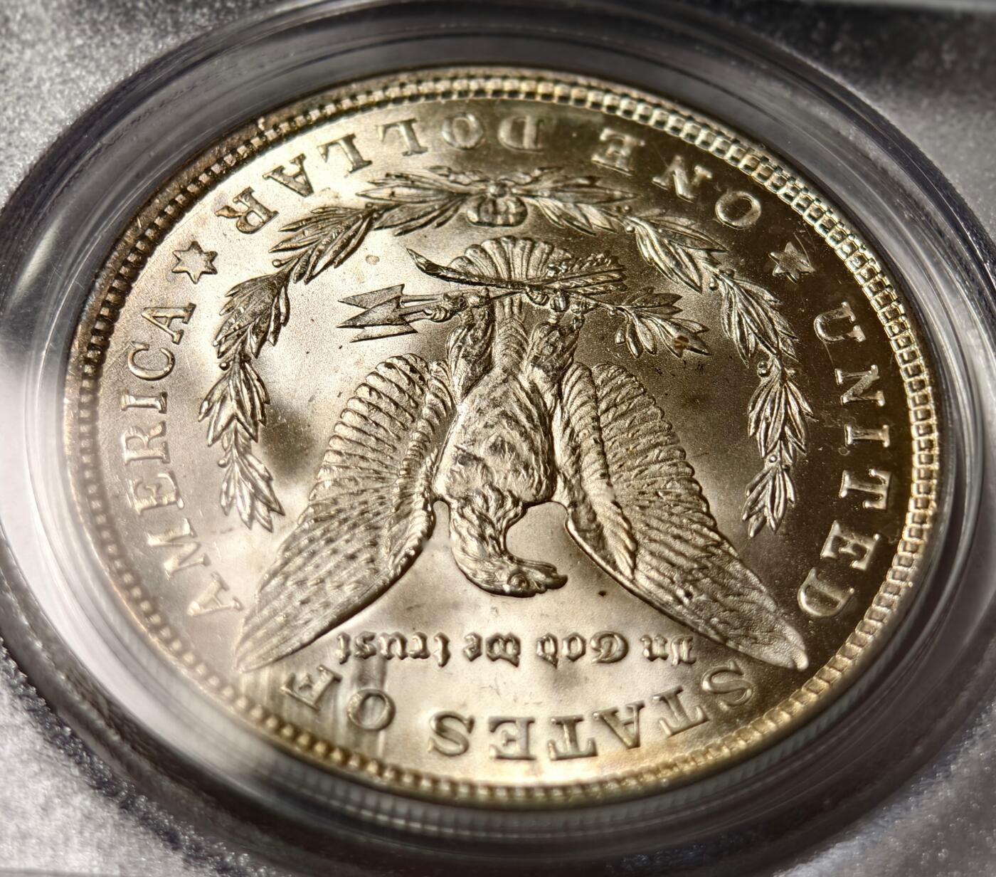 紫瑗钱币——第436期 美国 1921年  摩根 1美元 银币 PCGS MS64 老盒