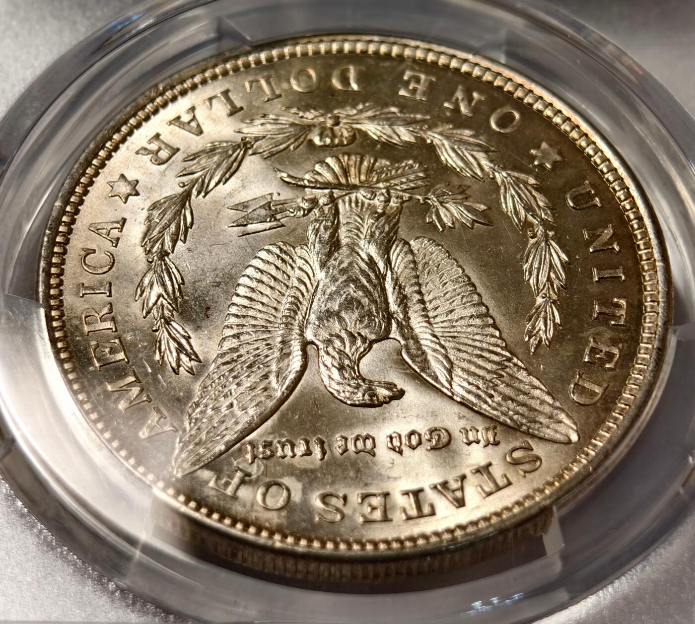 紫瑗钱币——第434期 美国 1921年 摩根 大头妹1美元 银币 PCGS MS64