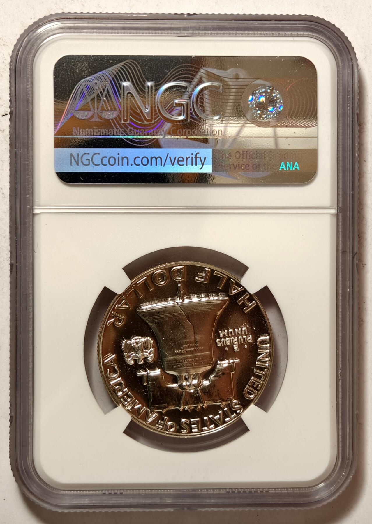 紫瑗钱币——第436期 美国 1959年 富兰克林 50美分 半美元 12.5克 0.9银 NGC PF67