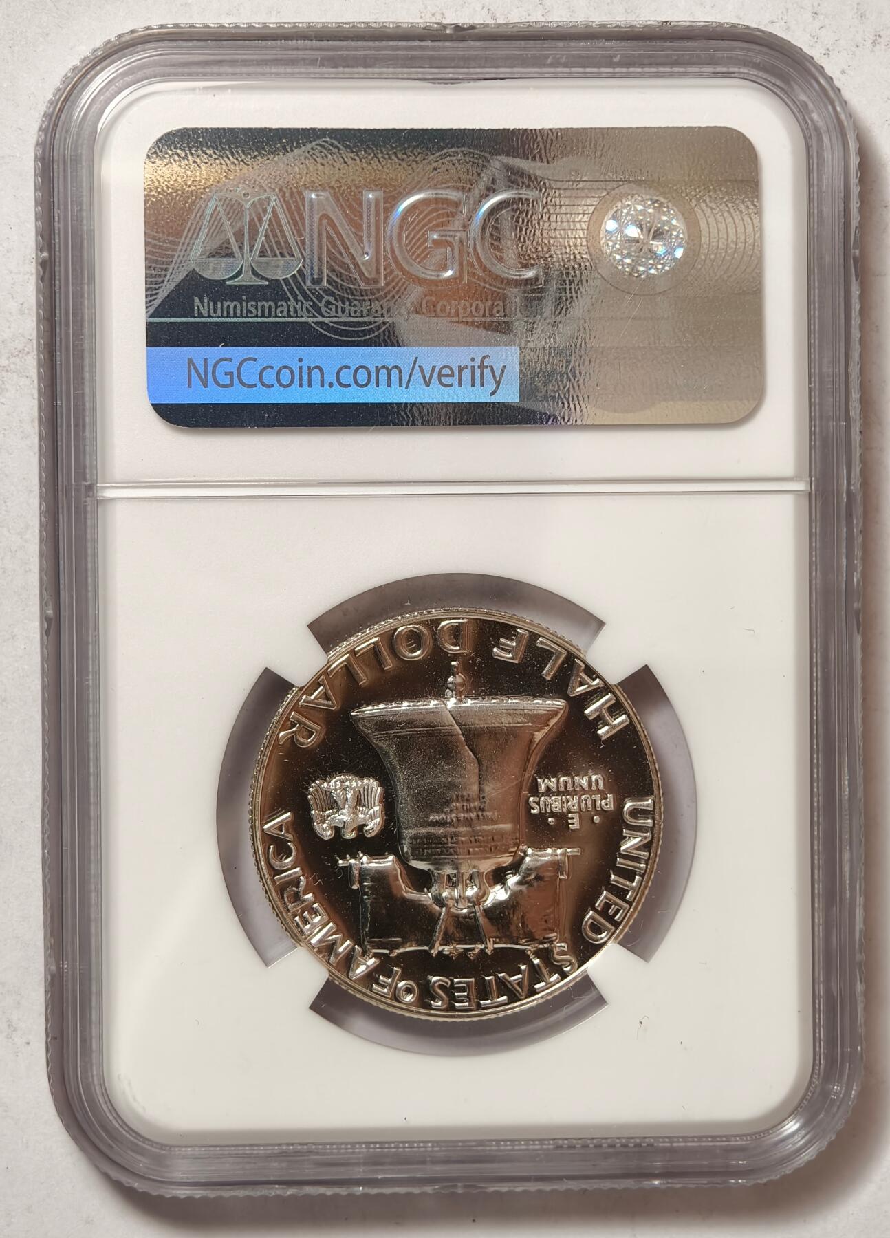 紫瑗钱币——第434期 美国 1962年 富兰克林 50美分 半美元 12.5克 0.9银 NGC PF67
