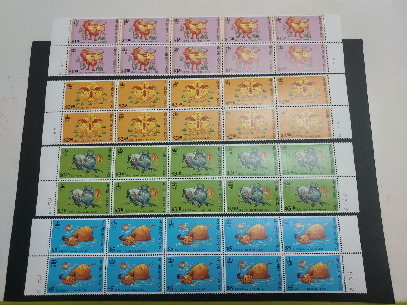 理想集藏/博彦收藏2月27日邮票专场 香港牛年10连，有黄 上品
