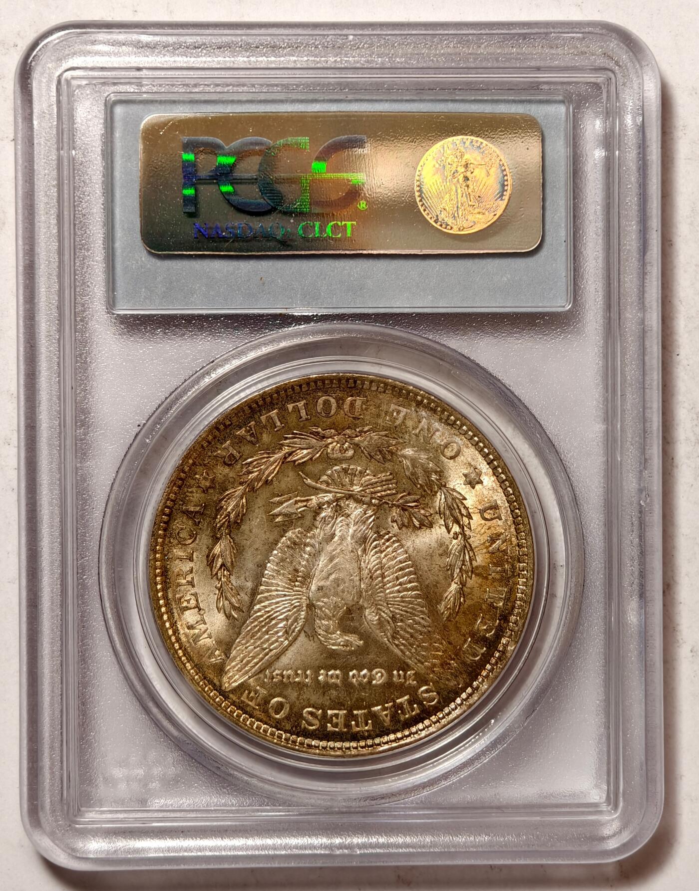 紫瑗钱币——第458期 美国 1921年 摩根 1美元 银币 PCGS MS65 老盒