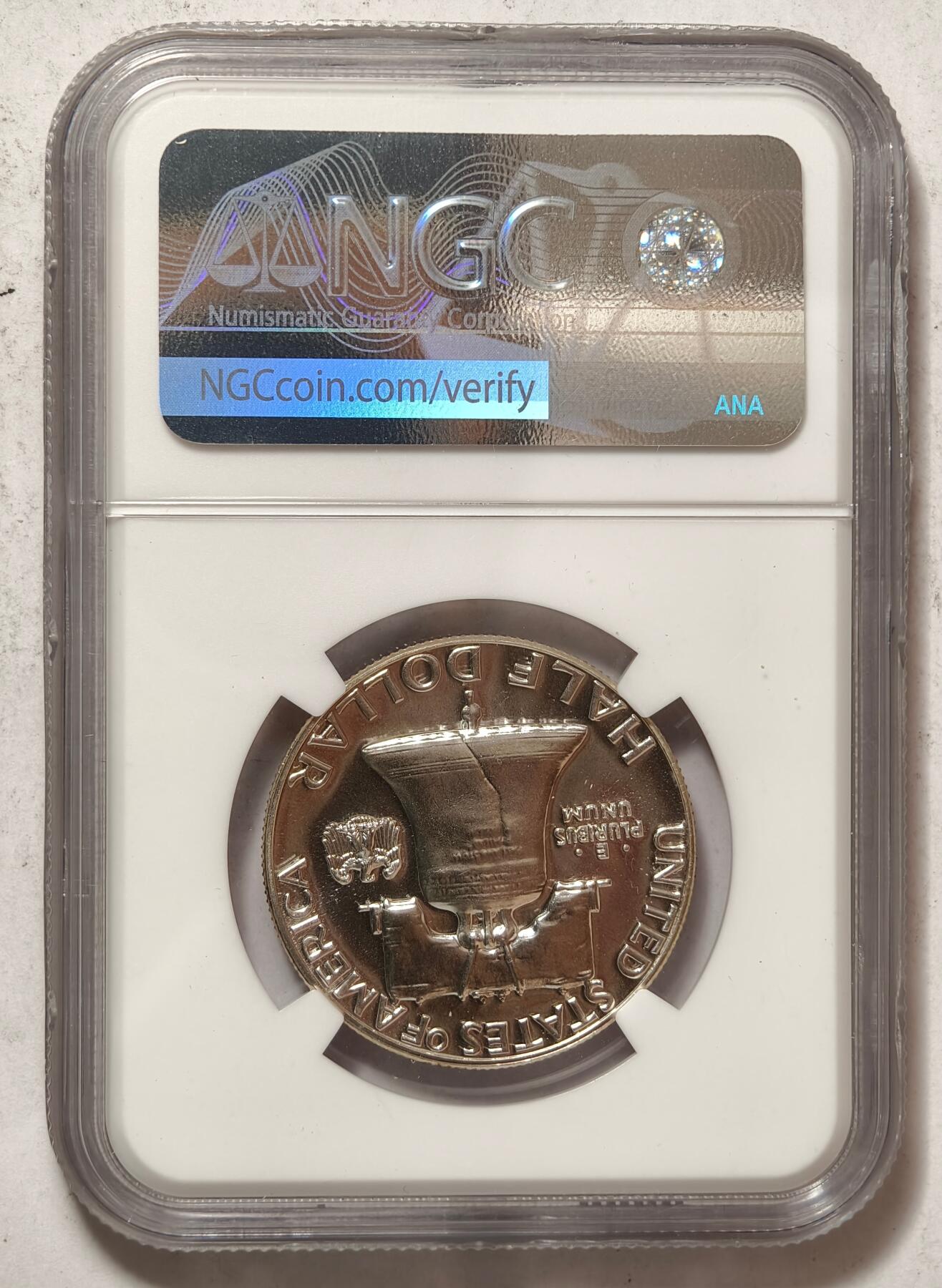 紫瑗钱币——第476期 美国 1962年 富兰克林 50美分 半美元 12.5克 0.9银 NGC PF67