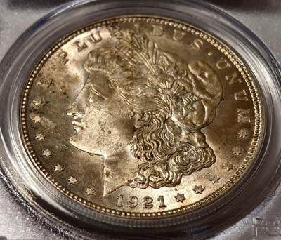 紫瑗钱币——第564期 - 美国 1921年 摩根 大头妹1美元 银币 PCGS MS65 老盒