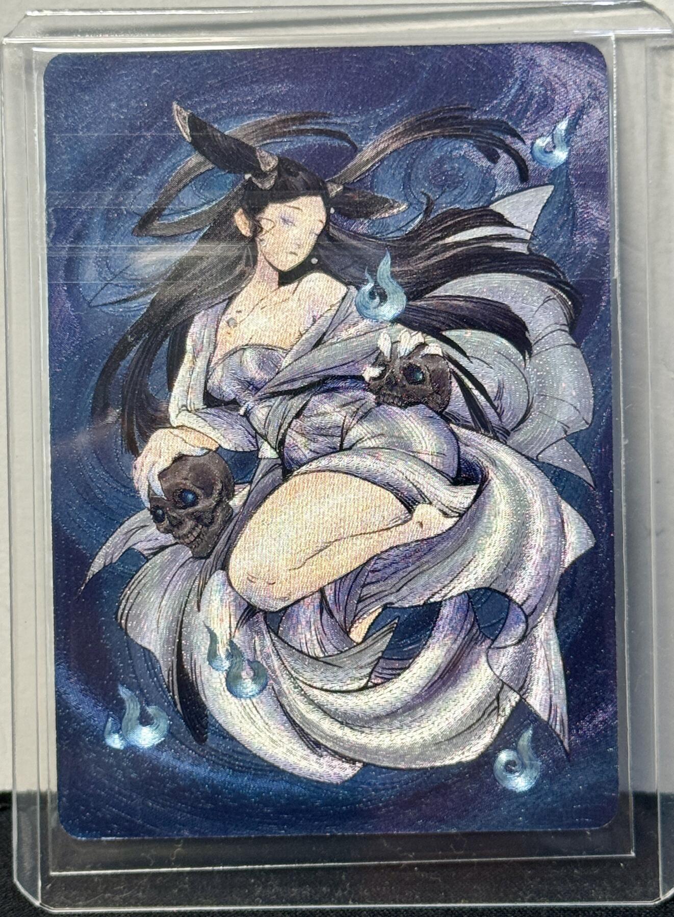 白泽拍卖卡牌手绘专场第8期（露深花气冷，霜降蟹膏肥） 2024 启读文化 聊斋 聂小倩 若莎签绘亲签 粗闪 卡夹封装