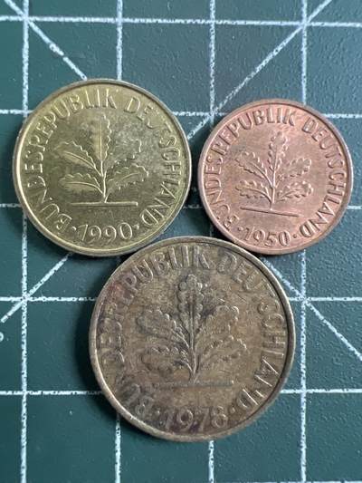 第732期  硬币专场 （无押金，捡漏，全场50包邮，偏远地区除外，接收代拍业务，本店十天发一次货） 德国 3枚