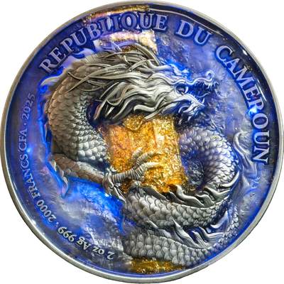 CSIS-GREAT评级精品钱币拍卖第二百六十九期 喀麦隆2025年《西游记》齐天大圣孙悟空定海神针金箍棒仿古双面超高浮雕光感变色搪瓷彩色镀金银铜双金属纪念币