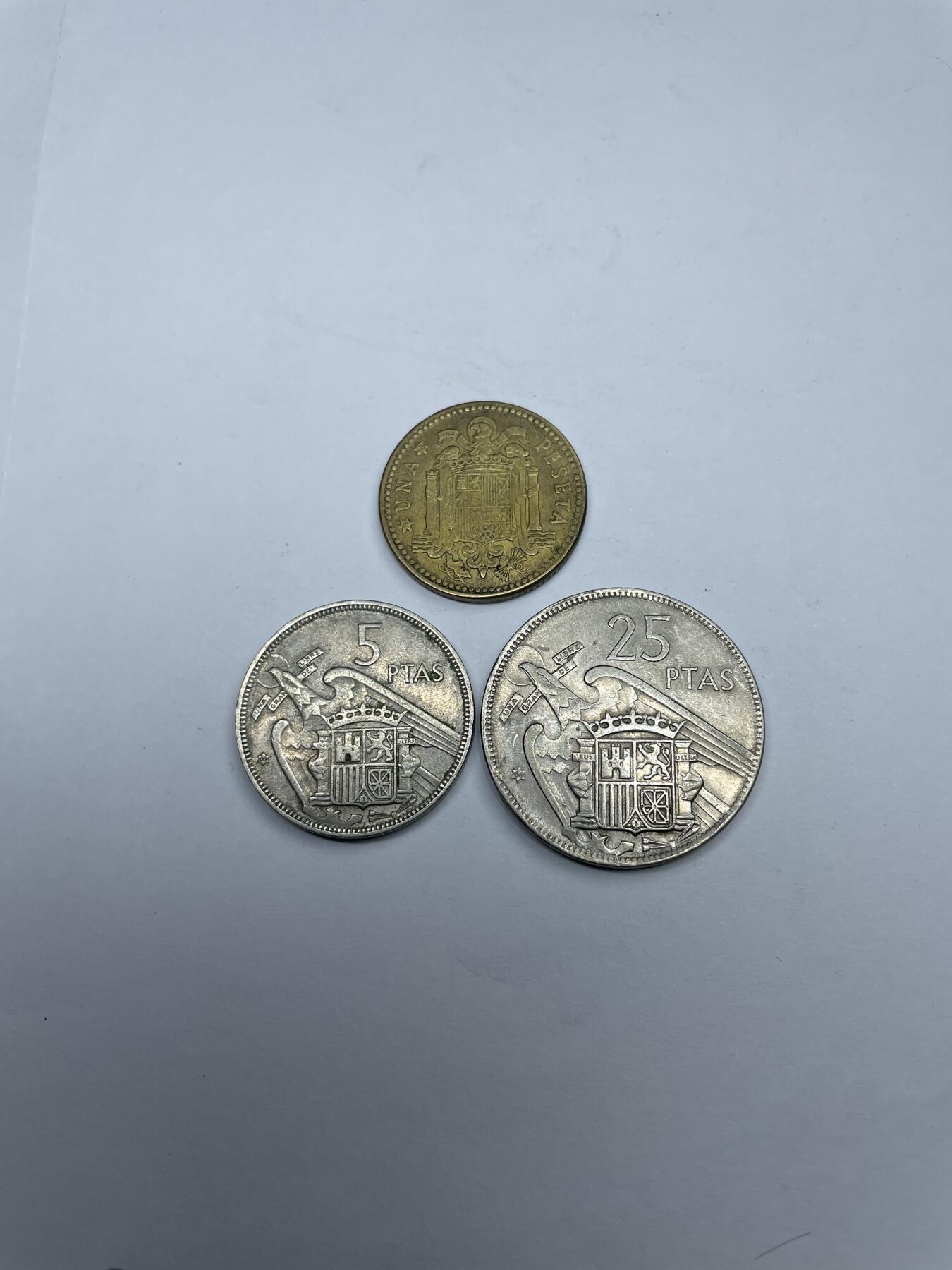 每日一拍，2024年集古藏今外币拍卖第十六期-第7场—（总第157拍），可以寄存60天，满160元包邮。 西班牙三枚