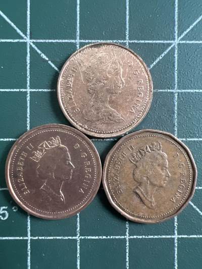 第732期  硬币专场 （无押金，捡漏，全场50包邮，偏远地区除外，接收代拍业务，本店十天发一次货） 加拿大一分 3枚