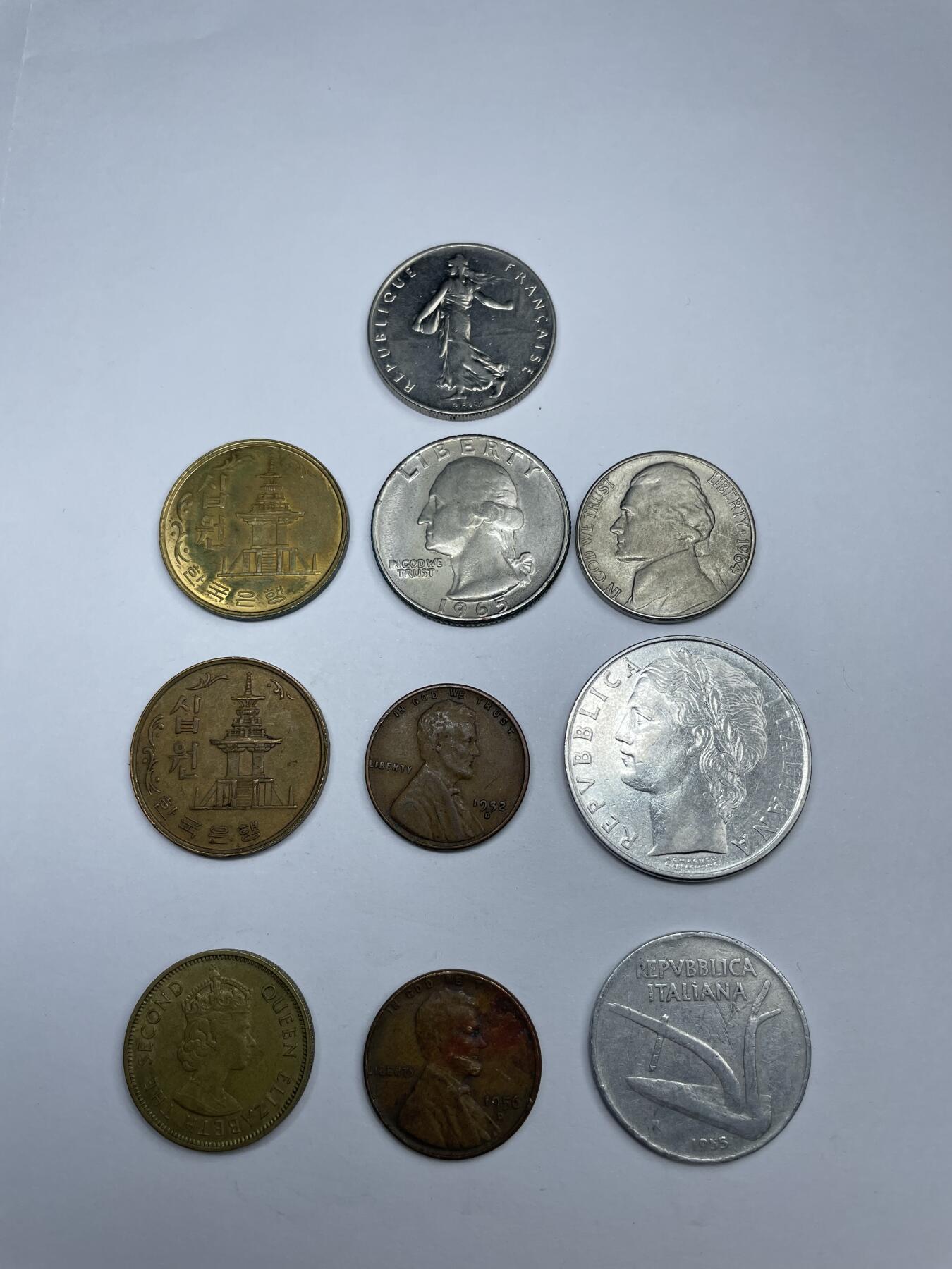 每日一拍，2024年集古藏今外币拍卖第十六期-第7场—（总第157拍），可以寄存60天，满160元包邮。 散币10枚