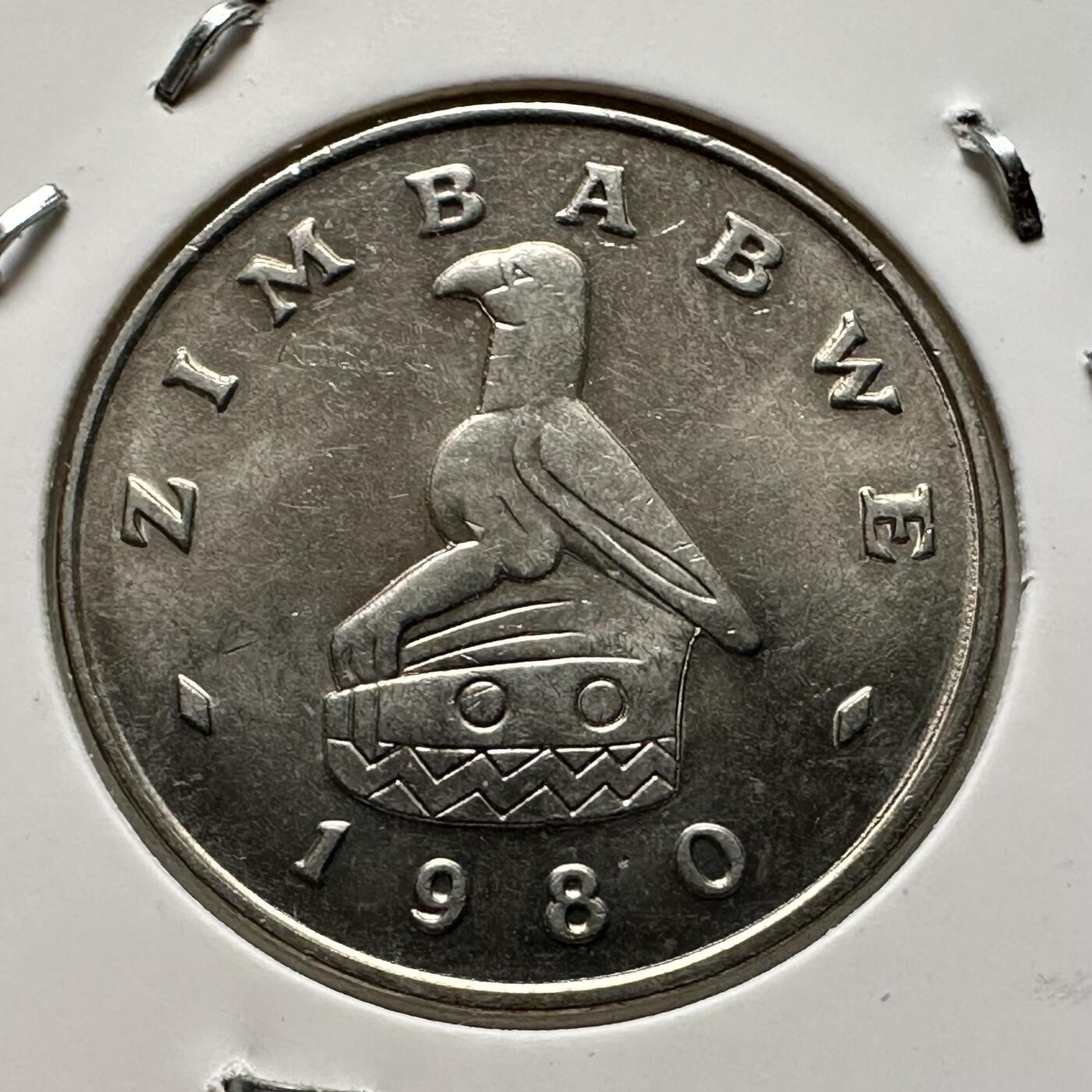 🌹外币初藏🌹🐯第88场 征集拍品 极速上拍 津巴布韦1980年首年版五十分 原光币