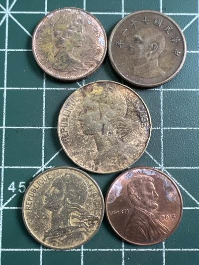 第732期  硬币专场 （无押金，捡漏，全场50包邮，偏远地区除外，接收代拍业务，本店十天发一次货） 铜币 5枚