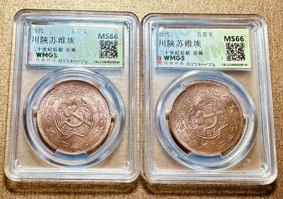 CSIS-GREAT评级精品钱币拍卖第二百六十九期 - 苏维埃500后铸铜币2枚 闻德评级