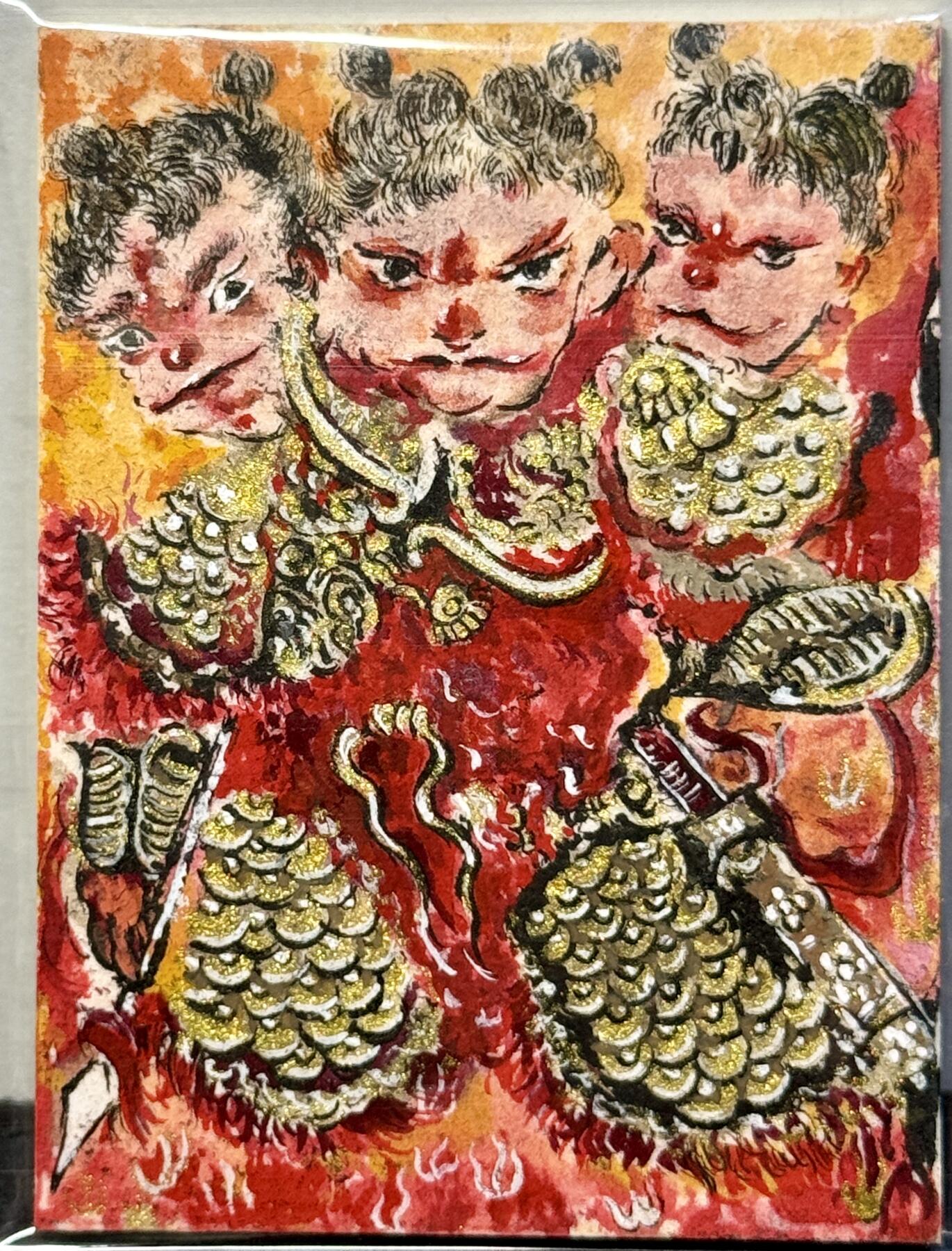 白泽拍卖卡牌手绘专场第8期（露深花气冷，霜降蟹膏肥） 2024 壬老师手绘卡 哪吒