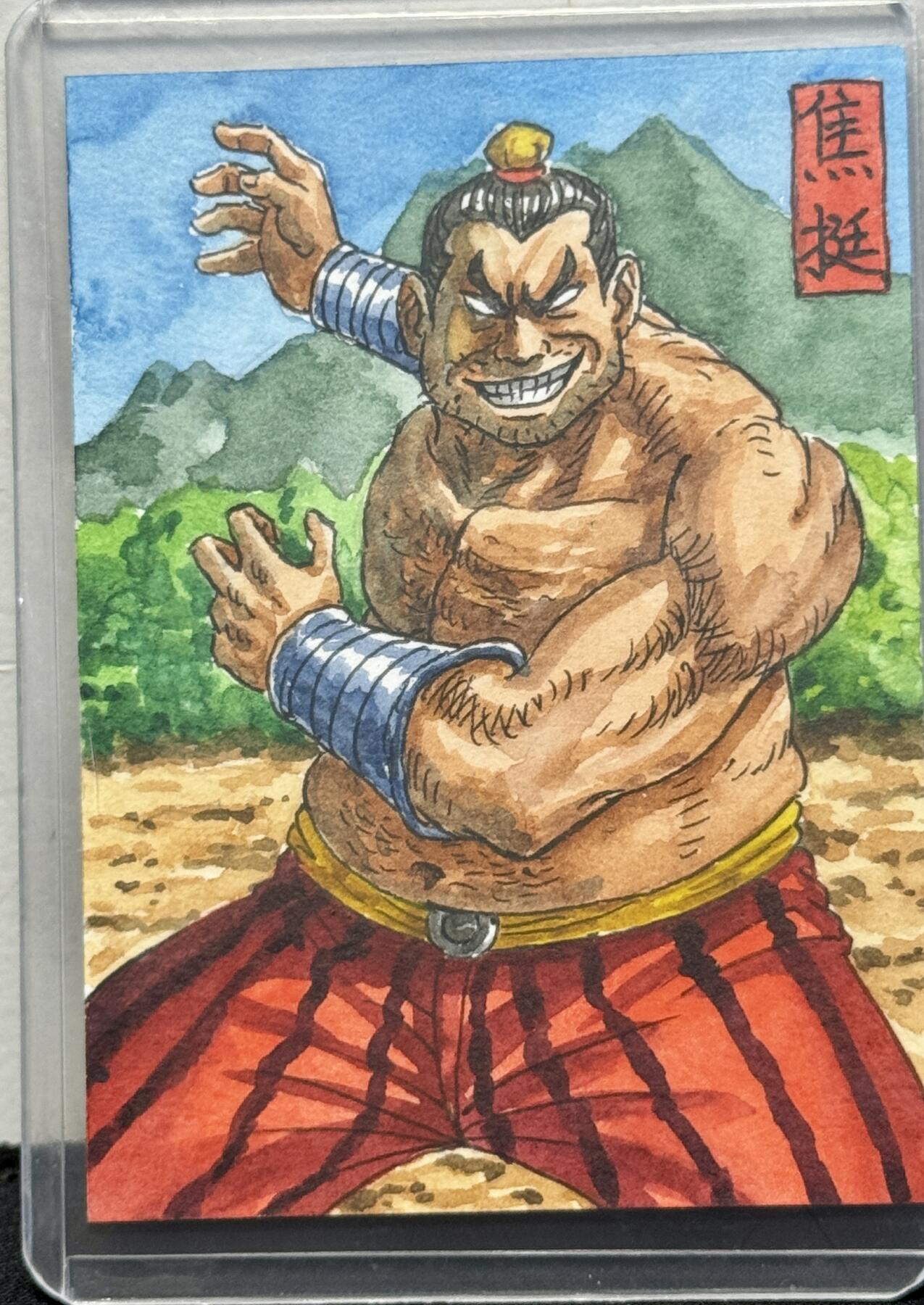 白泽拍卖卡牌手绘专场第8期（露深花气冷，霜降蟹膏肥） 2024 百里手绘卡 焦挺 鞠嘉宁亲签 卡夹封装