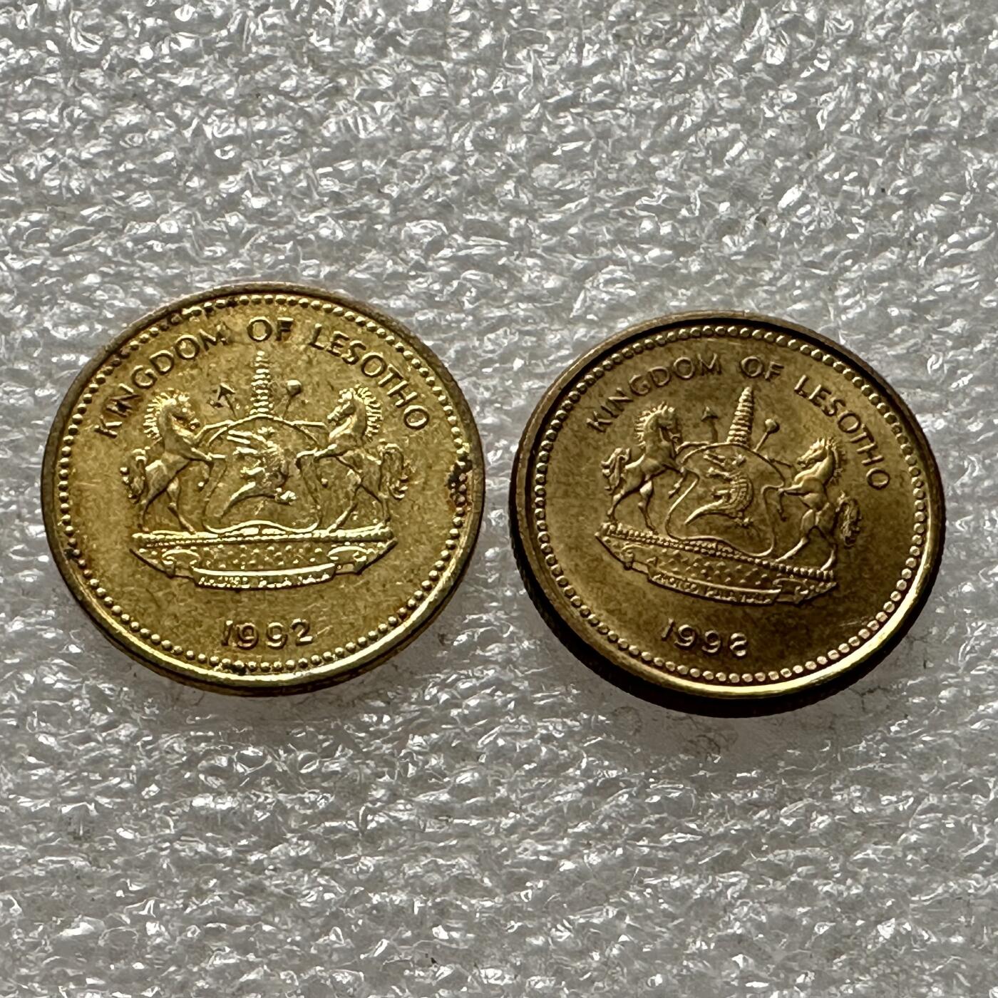 🌹外币初藏🌹🐯第88场 征集拍品 极速上拍 莱索托2枚