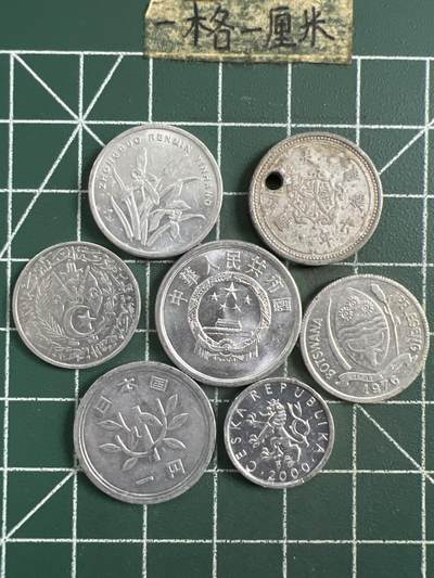 第732期  硬币专场 （无押金，捡漏，全场50包邮，偏远地区除外，接收代拍业务，本店十天发一次货） 铝币  7枚